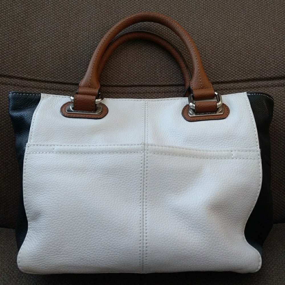 Tignanello Satchel (black/white/brown)